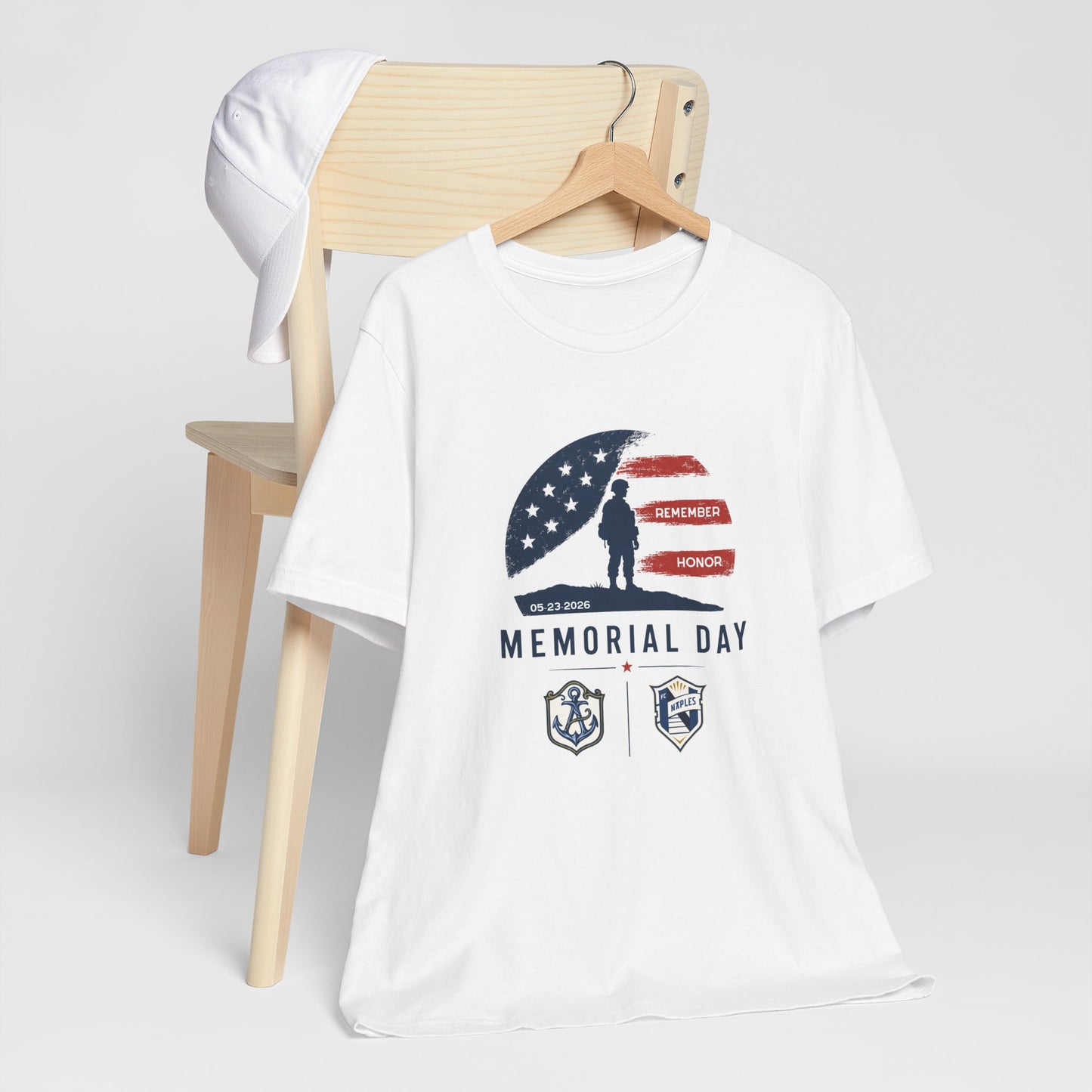 Memorial Day T-Shirt – Remember Honor (American Flag Soldier Silhouette)