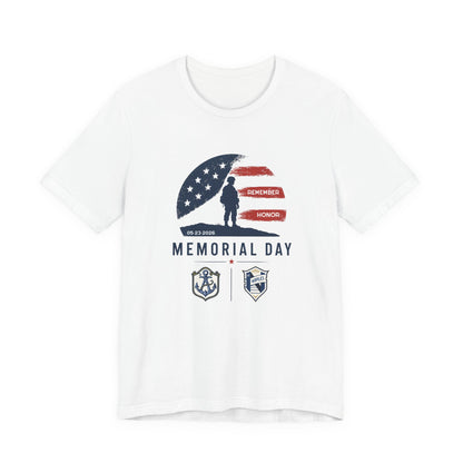 Memorial Day T-Shirt – Remember Honor (American Flag Soldier Silhouette)