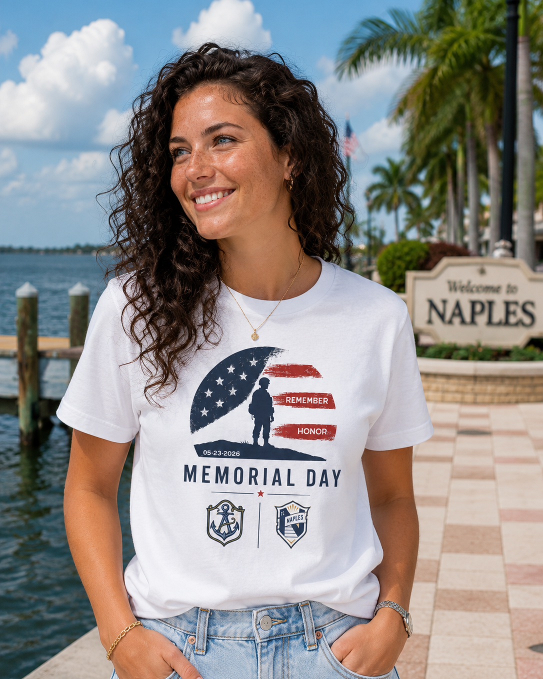 Memorial Day T-Shirt – Remember Honor (American Flag Soldier Silhouette)